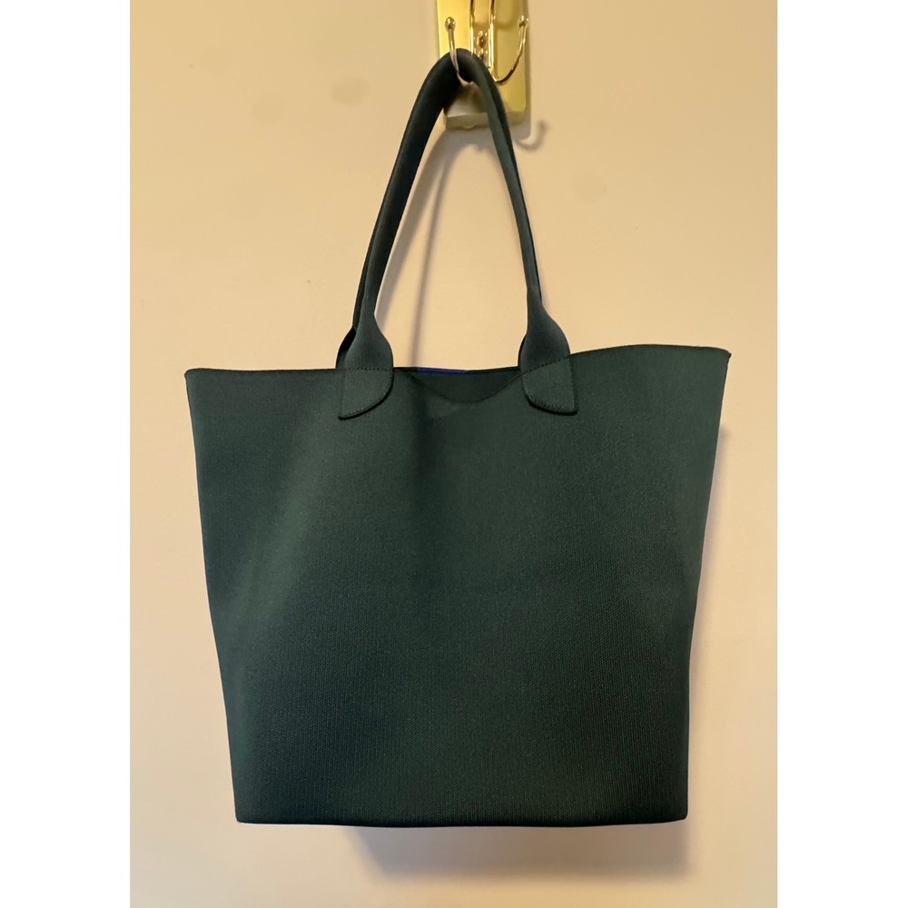 Rothy's Essential Tote Juniper Green Knit Sustainable Shoulder Bag - Picture 5 of 7